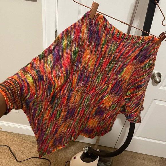 Woven. Multi-colored. Sweater. - Picture 3 of 5